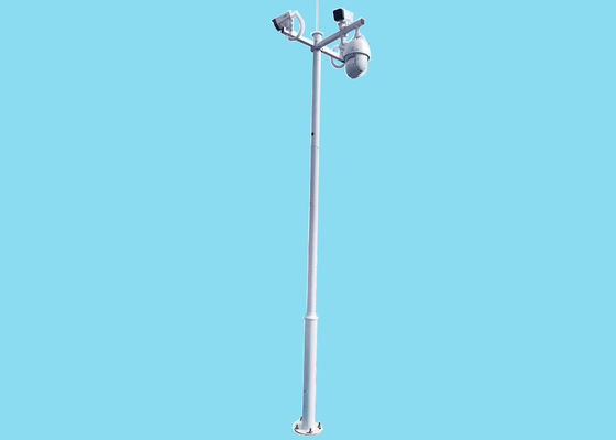 Galvanized Steel Billboard Pole Q235B Q345B cctv camera posts 30m