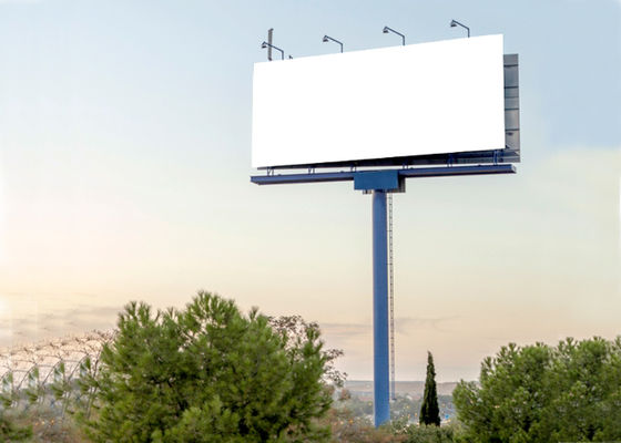 Galvanized Steel Billboard Pole Q235B Q345B cctv camera posts 30m