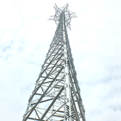 Galvanized Steel Lattice Cell Phone Tower Q235 65m Telecommunication Towers